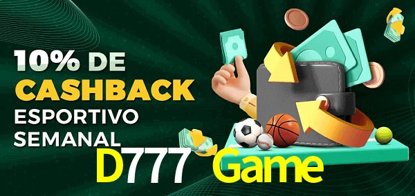 10% de bônus de cashback na D777 Game